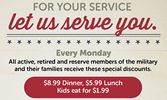 Ryan’s, HomeTown Buffet, and Old Country Buffet Salute Military and Their Families with New Discount Program, November 10