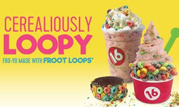 16 Handles Launches New Frozen Yogurt Flavor: Cerealiously Loopy, Made with Froot Loops Cereal!