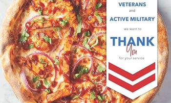 California Pizza Kitchen Thanks and Honors Our Nation’s Veterans and Active Military with a Complimentary Meal This Veterans Day, November 11