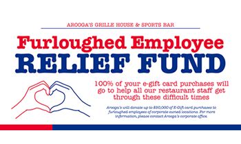 Arooga’s Grille House & Sports Bar Will Sell eGift Cards and Donate 100% of Sales Directly to Its Employees