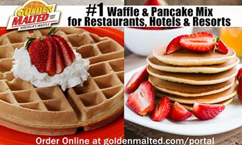 Golden Malted Waffle & Pancakes Mixes are the #1 Choice for Restaurants & Hotels