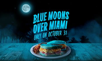 Blue Moon, Blue Breakfast: Denny’s Turns Iconic “Moons Over My Hammy” Breakfast Sandwich Blue for Halloween