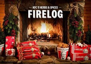 KFC’s Best-Selling 11 Herb & Spices Firelog is Back, Now as a Full-Fledged Finger Lickin’ Log Cabin Experience