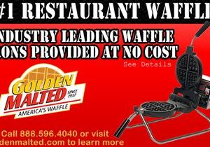 Golden Malted’s Industry Leading Waffle Irons Provided at No Cost
