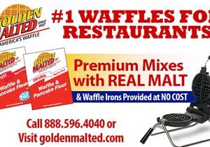 Add America’s #1 Waffles to Your Menu – Waffle Irons Provided at No Cost with Golden Malted