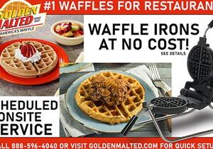 Add America’s #1 Waffles to Your Menu – Waffle Irons & Service Provided at No Cost with Golden Malted