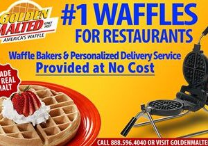 As Featured in More than 50,000 Restaurants – Golden Malted Provides Waffle Irons and Personalized Delivery Service at No Cost