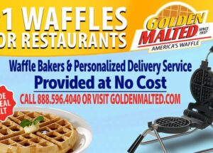 Waffle Irons and Personalized Delivery Service Provided at No Cost with Golden Malted – America’s #1 Demanded Waffle