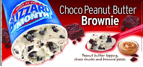 Dairy Queen Restaurants Debut Choco Peanut Butter Brownie  as the May Blizzard of the Month