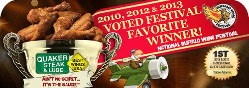 Quaker Steak & Lube Wins National Buffalo Wing Festival Favorite For Second Straight Year