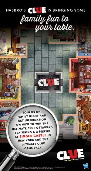 Play Detective with Clue at Ryan’s, HomeTown Buffet and Old Country Buffet this December