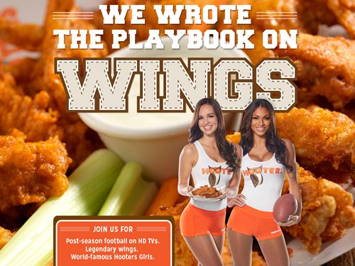 Hooters Big Game Playbook: Wings To-Go Preorders and Freebie Coupons