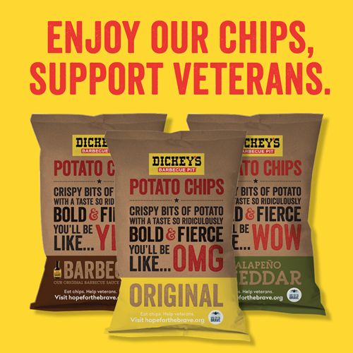 New Dickey’s Barbecue Potato Chips Serve up Support for Veterans