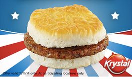 Krystal Honors Active and Retired Military with Free Sausage Biscuit on Veterans Day, November 11