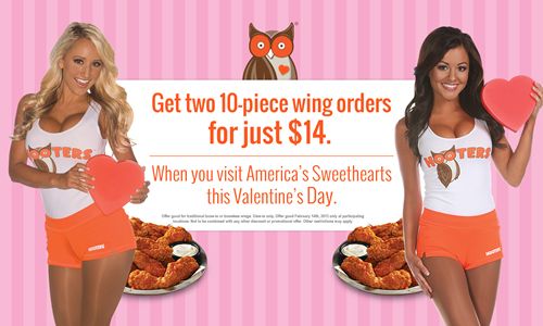 Love Is in the Air, and It Smells like Hooters Chicken Wings