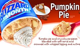 Pumpkin Pie Blizzard Treat Returns for Kick-Off of Fall Season