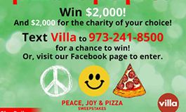 Villa Italian Kitchen Hosts ‘Pizza With Purpose’ Campaign to Give Back – Peace, Joy & Pizza Sweepstakes Starts Today