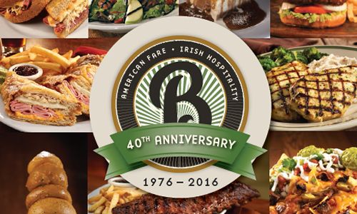 Bennigan’s Rolls Out New 40th Anniversary Menu