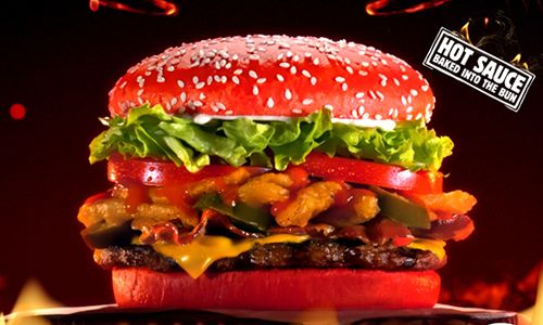 NEW Angriest WHOPPER Sandwich with Red Bun Debuts at BURGER KING Restaurants