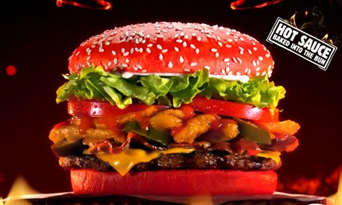 NEW Angriest WHOPPER Sandwich with Red Bun Debuts at BURGER KING Restaurants