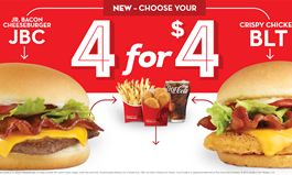 Wendy’s Introduces New Player to 4 for $4 Meal on April 4