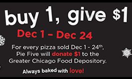 Pie Five Kicks Off “25 Days of Giving” to Celebrate One Year Since Opening in Chicago
