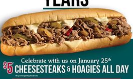 Philly’s Best Celebrates 25th Anniversary with $5 Cheesesteaks