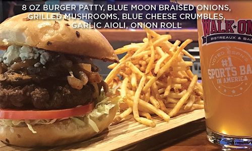 Walk-On’s Adds Blue Moon Burger to April’s Menu