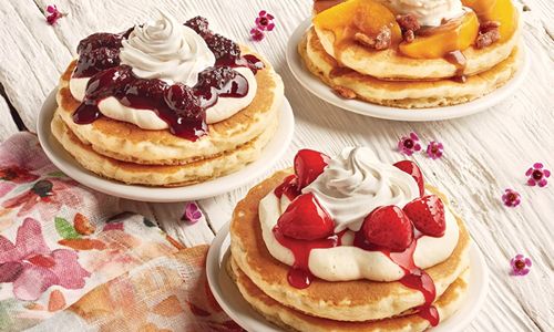 Spring Flavors Burst In Every Bite Of The New, Limited Time Juicy Fruit And Sweet Cream Topped Buttermilk Pancakes At IHOP Restaurants