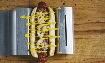 Hot Dog King JJ’s Red Hots Creates (What Else?) “The National” for National Hot Dog Day