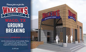 Walk-On’s To Break Ground on 1st Waco Restaurant
