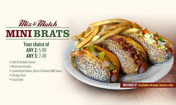 Mix and Match Authentic Bratwursts At Snuffer’s