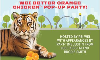 Orange Out During Pei Wei’s Wei Better Orange Chicken Pop-up Party At Klyde Warren Park