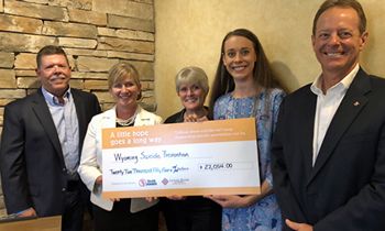 Wyoming Businesses Make $22,054 Donation to Local Suicide Prevention Programs