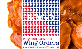 Arooga’s is Giving Away Wings for National Chicken Wing Day