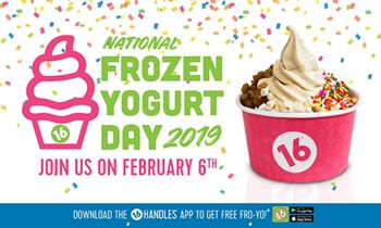 16 Handles Celebrates National Frozen Yogurt Day with FREE FRO-YO!