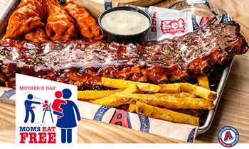Moms Eat Free at Arooga’s on Mother’s Day