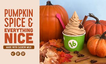 16 Handles Launches Vegan Pumpkin Spice & Everything Nice Soft Serve