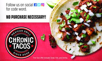 Chronic Tacos Celebrates National Taco Day with Free Tacos on Oct. 4
