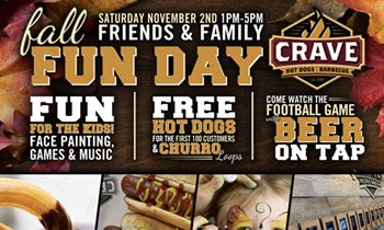 Crave Hot Dogs and BBQ set for Fall Fun Day in Dawsonville, GA