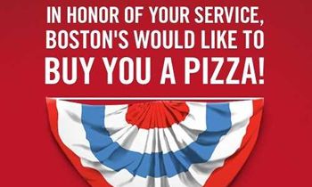 Boston’s Pizza Restaurant & Sports Bar Teams Up with Operation Once in a Lifetime this Veterans Day