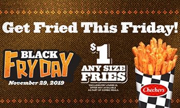 Checkers & Rally’s Celebrates ‘Black FRYDay’ with $1 Fries Starting at Midnight on Friday, November 29