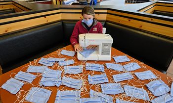 Raising Cane’s Crew Sews Masks for Local Hospitals