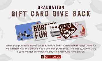 Chipotle Launches New Egift Card Program To Celebrate 2020 Graduates