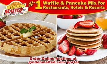 Serve America’s #1 Waffles & Pancakes – Only with Golden Malted