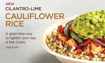 Chipotle To Test New Cilantro-Lime Cauliflower Rice In Select Markets