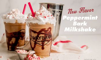 Wayback Burgers Rings in the Holidays with a Peppermint Bark Shake