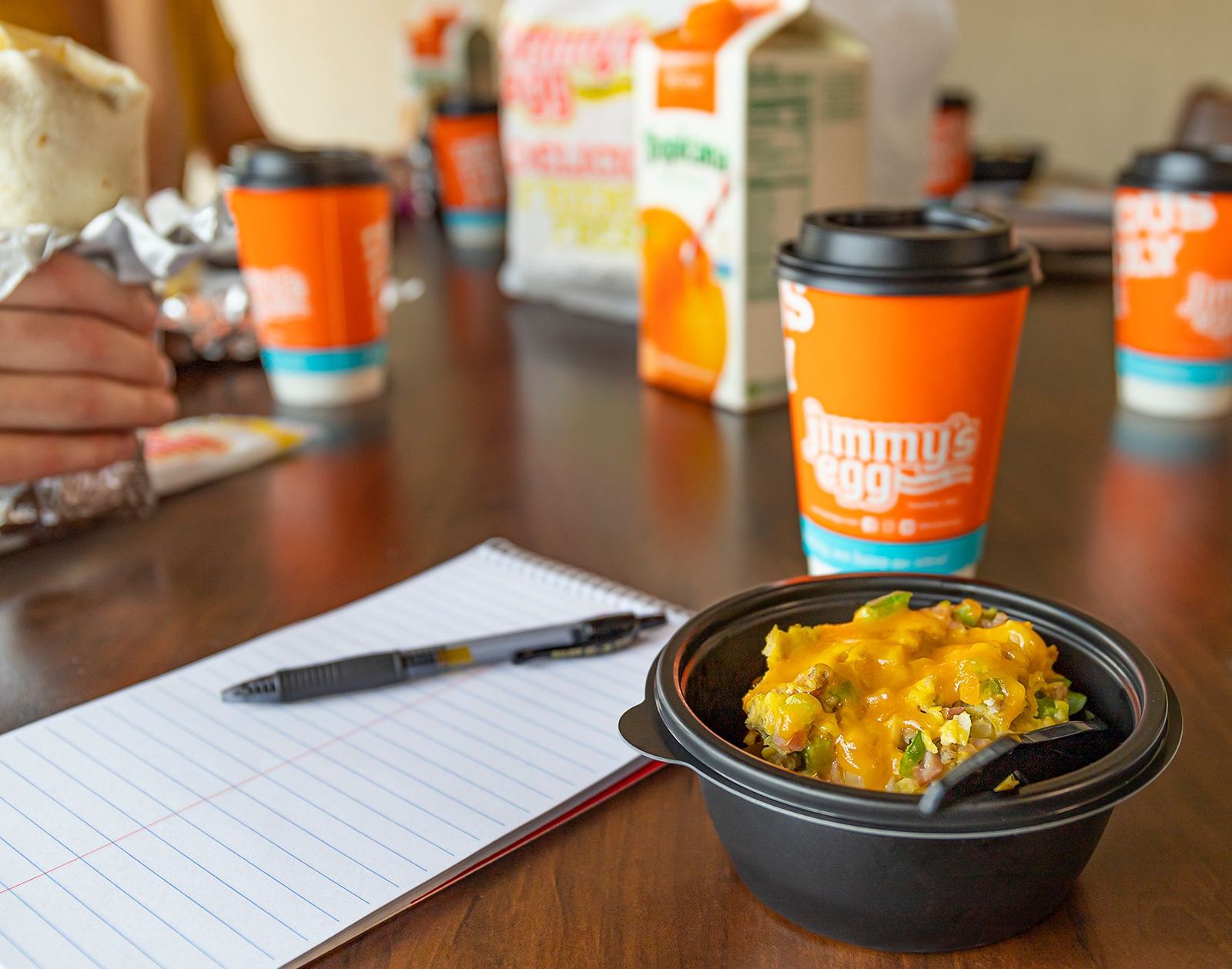 Jimmy's Egg Farmers Breakfast Bowl Jimmy's Egg Offers Individually Packaged Catering Options to Safely Feed Guests at Corporate and Family Gatherings