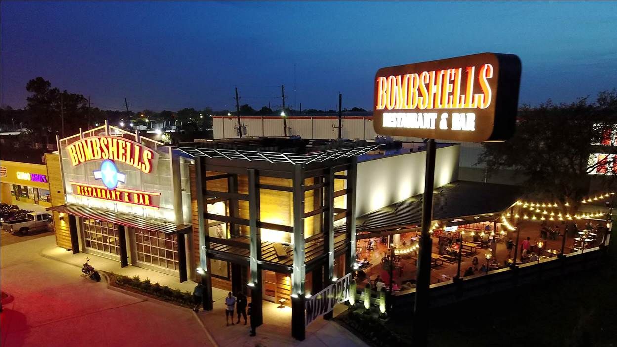 RCI Announces First Bombshells Franchise Agreement Bombshells 290 at 14191 Northwest Freeway, Houston, TX 77040 (credit Travis Reese)