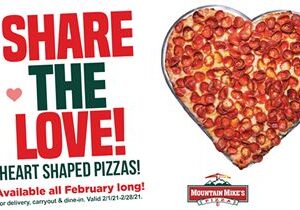 Heart Shaped Pizzas Are on the Menu All Month Long at Mountain Mike’s Pizza